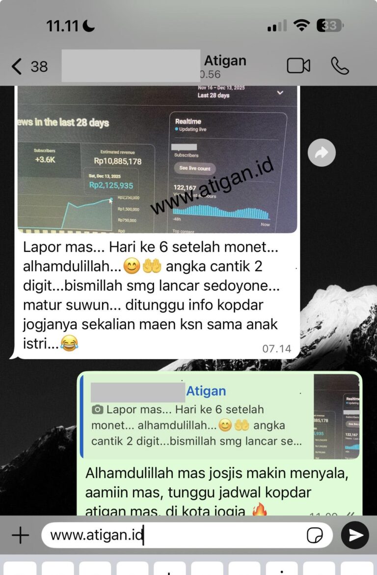 Testimoni Kelas Atigan Youtube 01