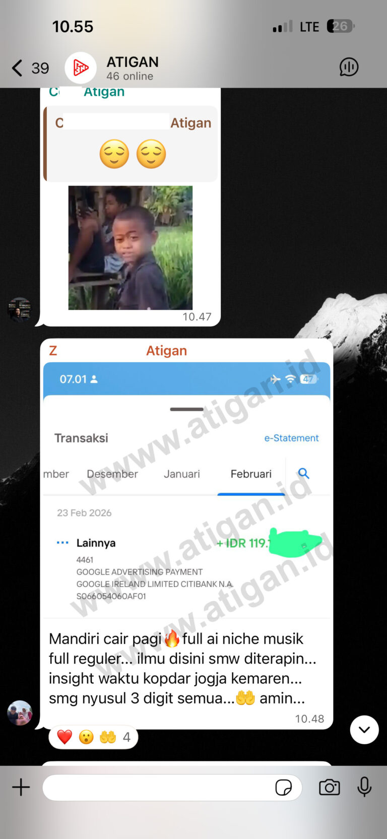 Testimoni Member Atigan